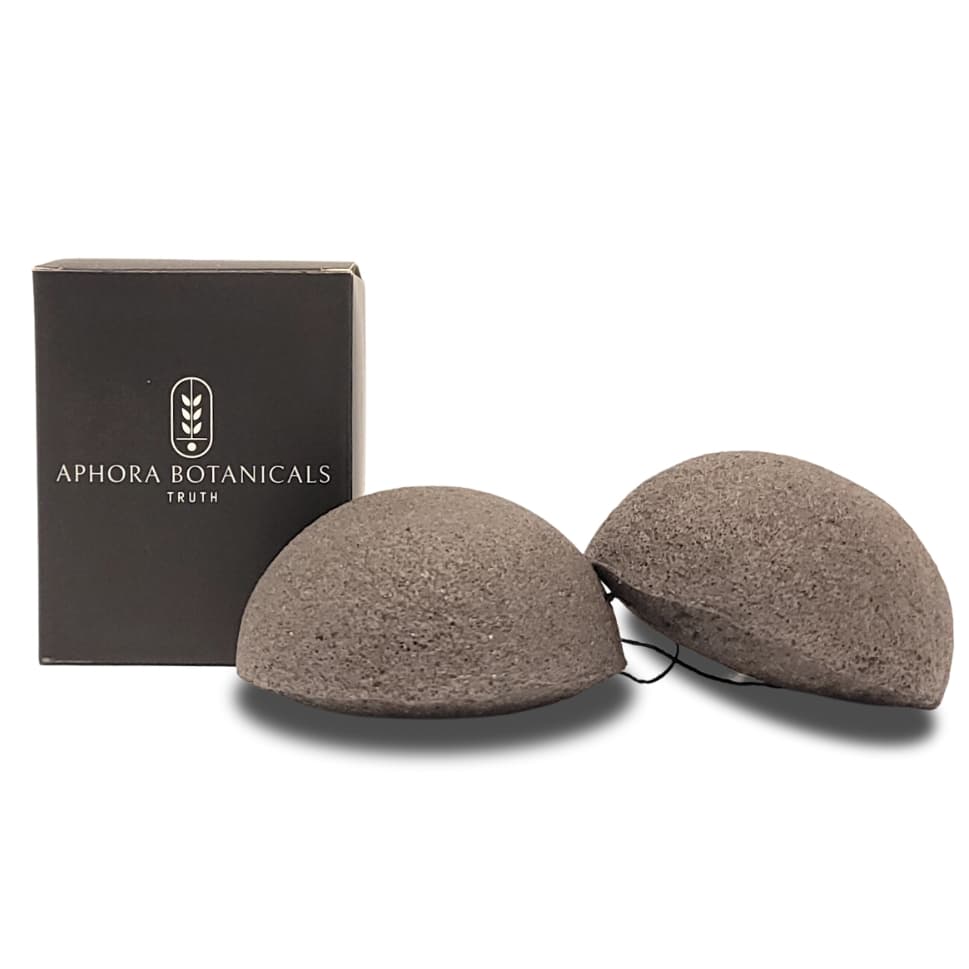 Charcoal Infused Plant Based Konjac Facial Sponge - 2 Pack - product image