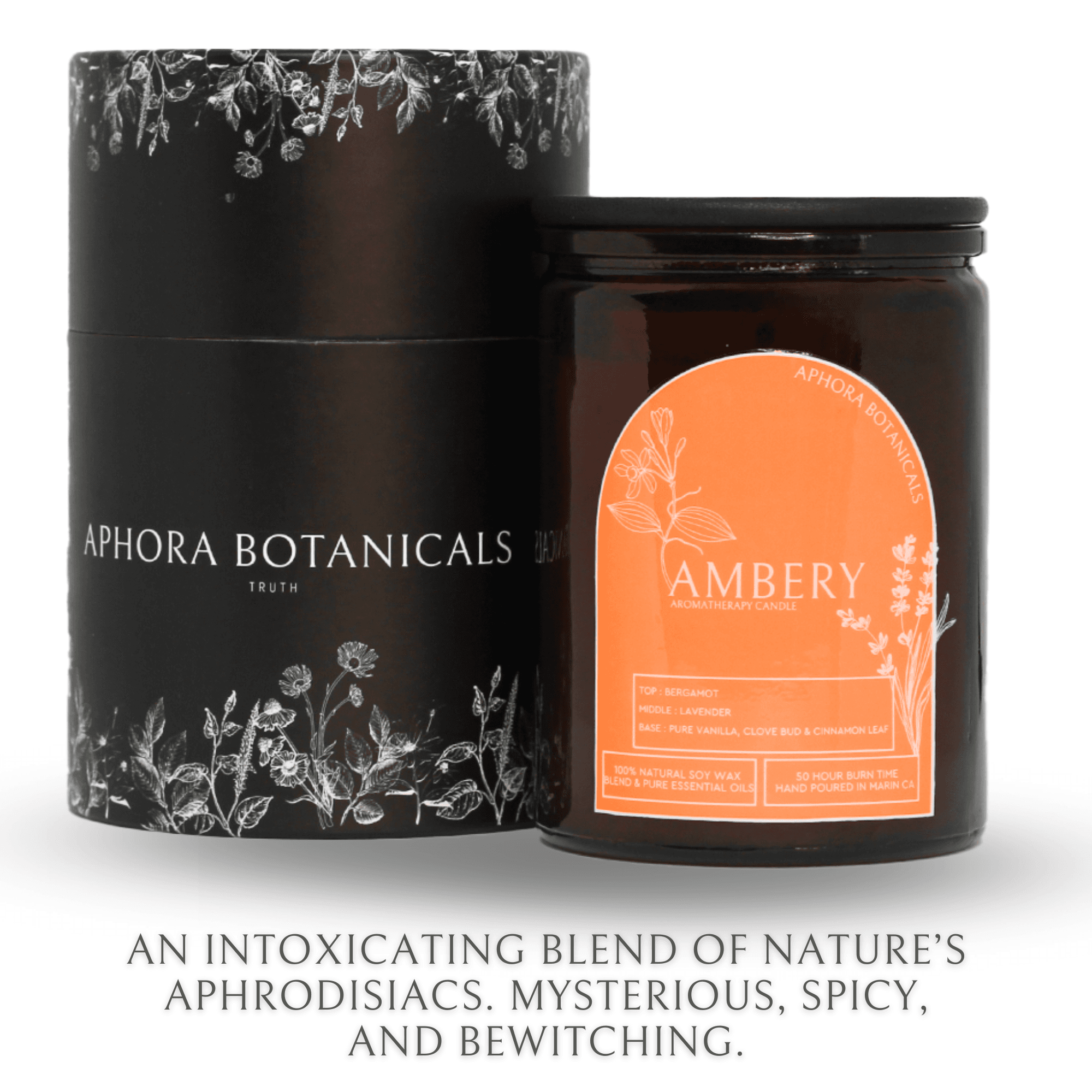 Ambery Aromatherapy Soy Candle - 13oz/50 hour burn time - product image